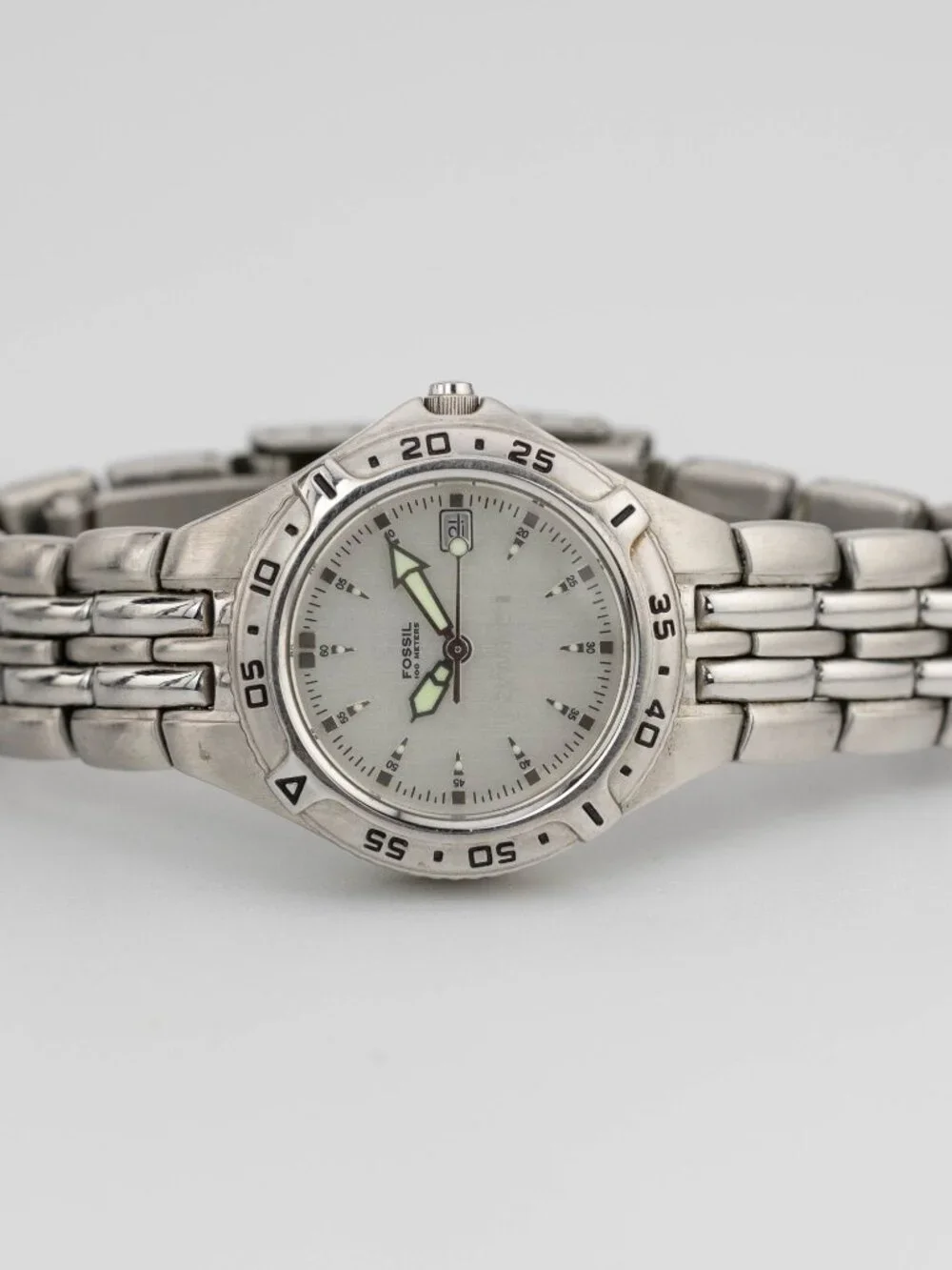 FOSSIL PR-5199 Dive Style Bezel Quartz Analog Men's Watch Fresh Battery